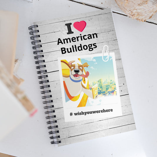 American Bulldog (Brown/White) - Spiral notebook