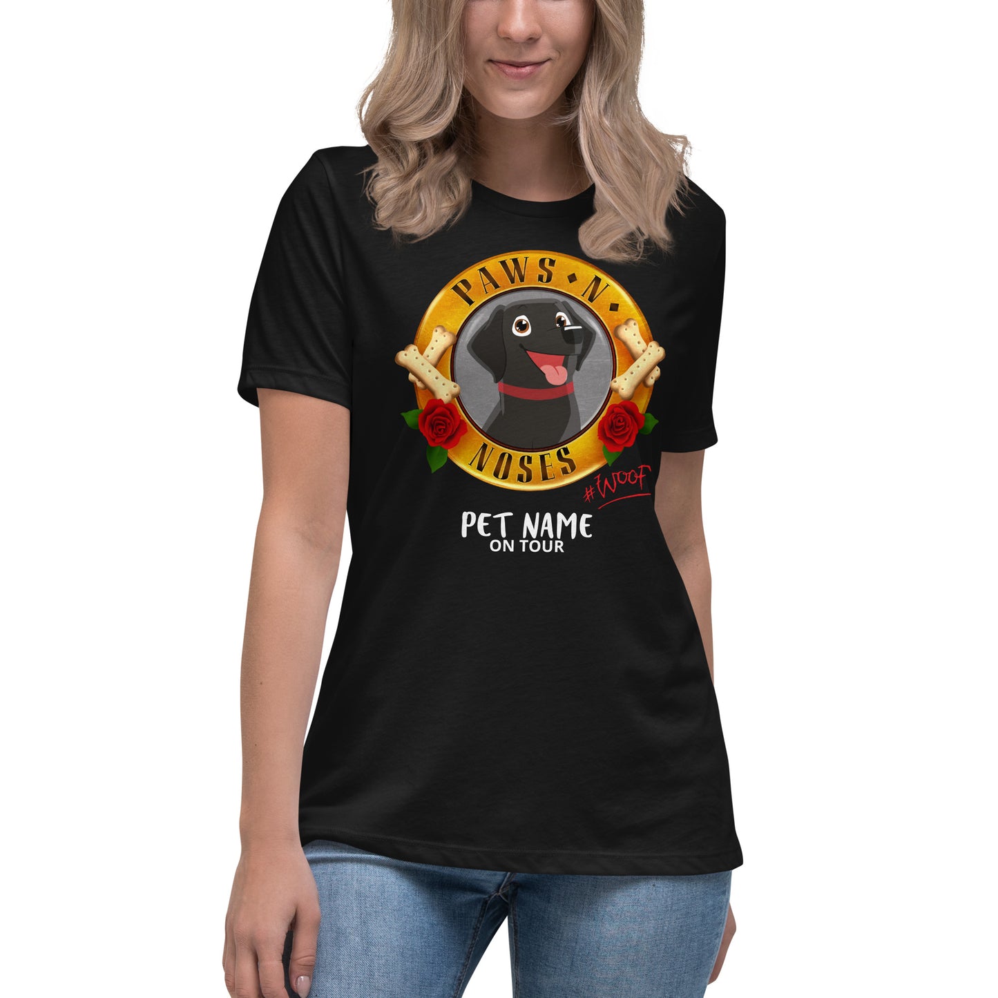 Labrador (Black) -  Women's Paws 'n' Noses T-Shirt