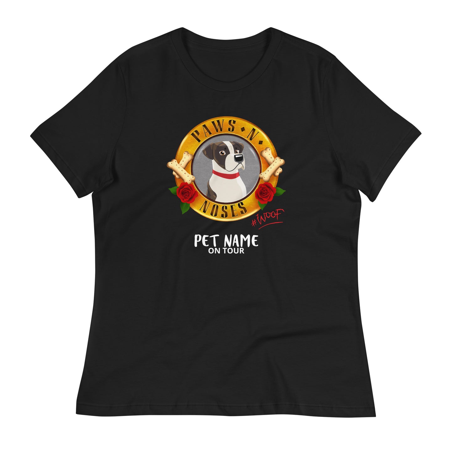 American Bulldog (Brown White tt1) -  Women's Paws 'n' Noses T-Shirt