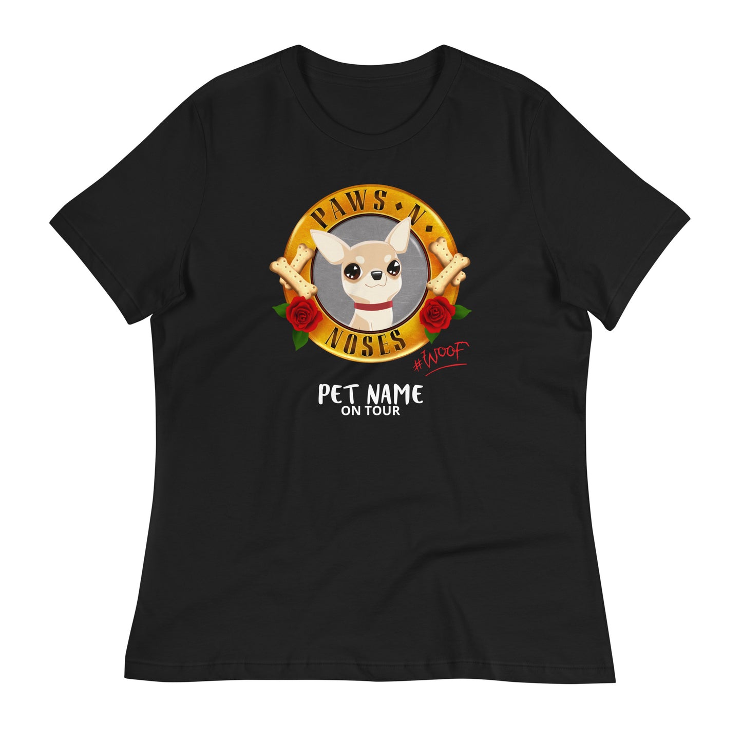 Chihuahua (Brown/White) -  Women's Paws 'n' Noses T-Shirt