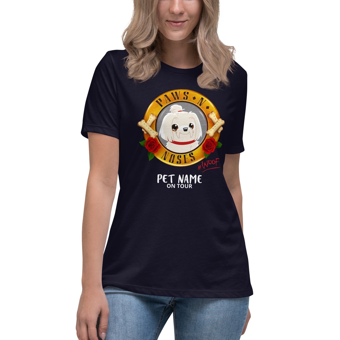 Maltese (Cream) -  Women's Paws 'n' Noses T-Shirt