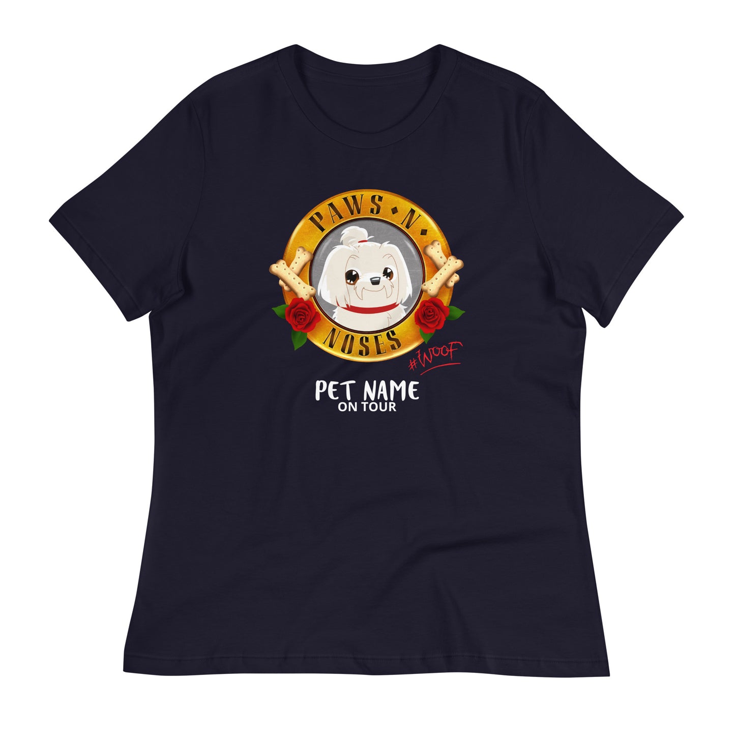 Maltese (Cream) -  Women's Paws 'n' Noses T-Shirt