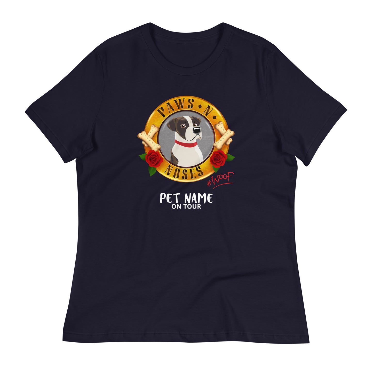 American Bulldog (Brown White tt1) -  Women's Paws 'n' Noses T-Shirt