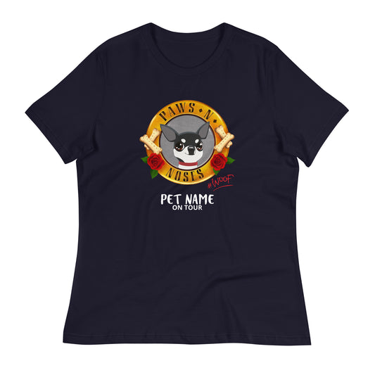 Chihuahua (Black/White) -  Women's Paws 'n' Noses T-Shirt