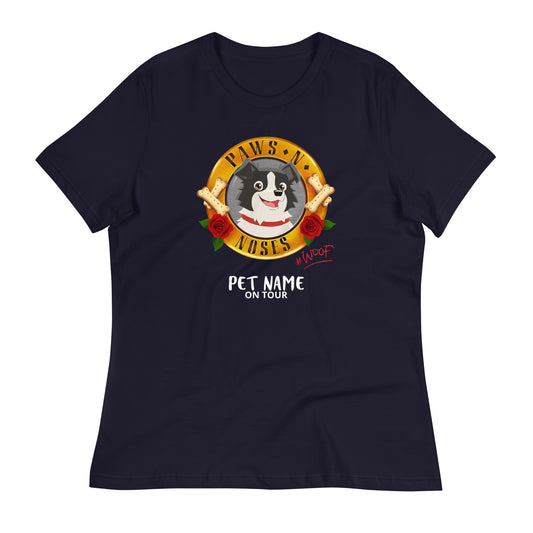 Border Collie (Black/White) -  Women's Paws 'n' Noses T-Shirt