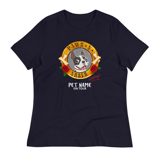 Boston Terrier (Black/White) -  Women's Paws 'n' Noses T-Shirt