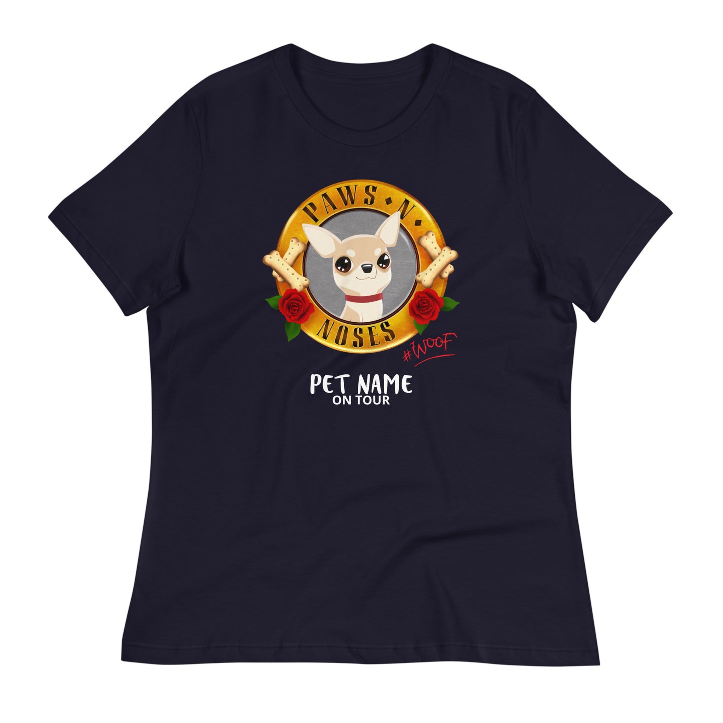 Chihuahua (Brown/White) -  Women's Paws 'n' Noses T-Shirt
