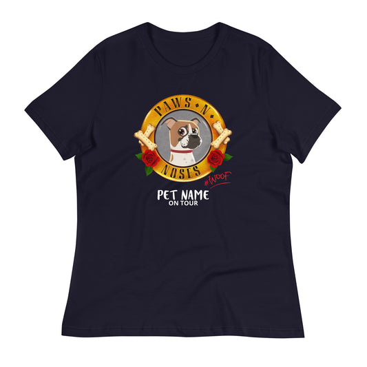 Boxer (Brown/White) -  Women's Paws 'n' Noses T-Shirt