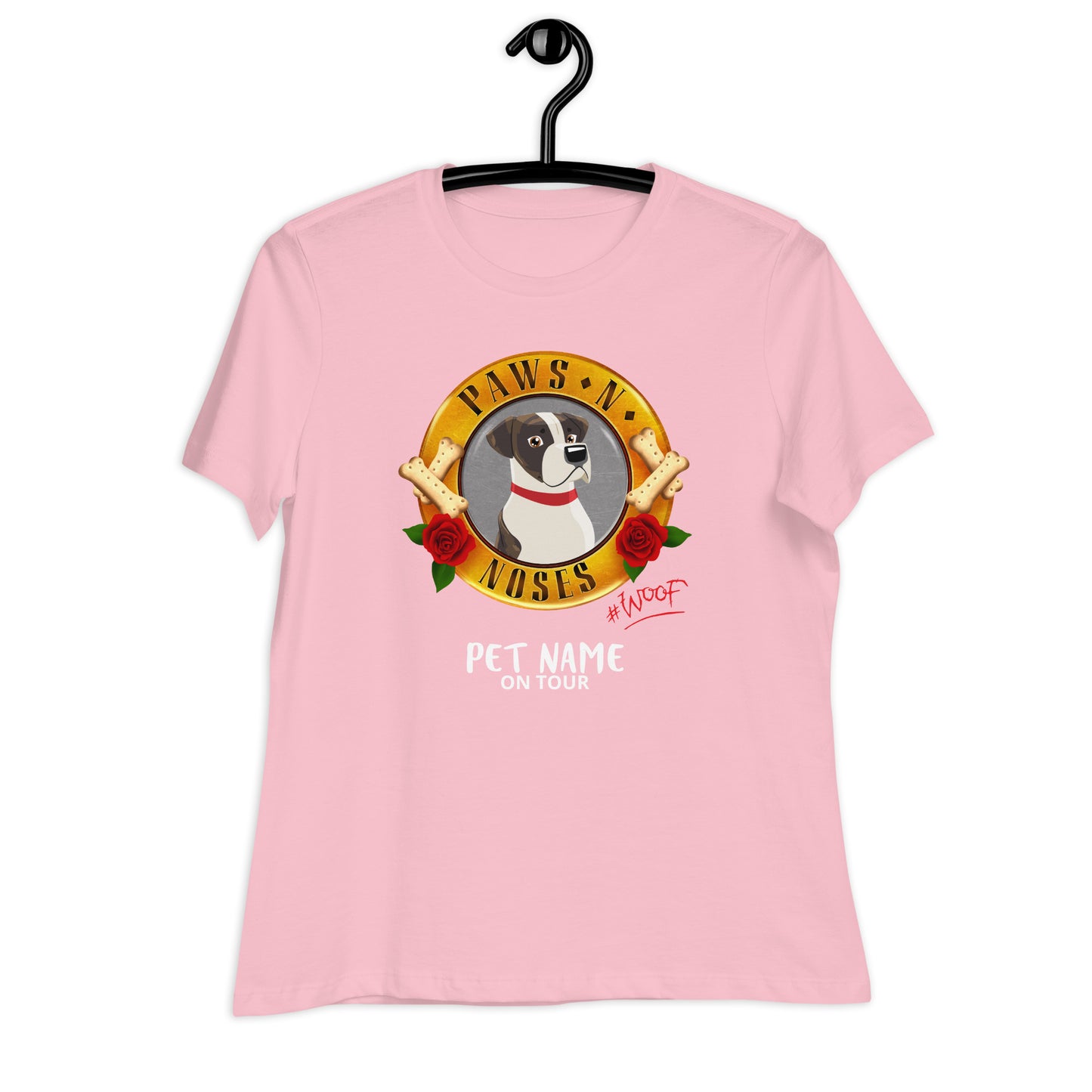 American Bulldog (Brown White tt1) -  Women's Paws 'n' Noses T-Shirt
