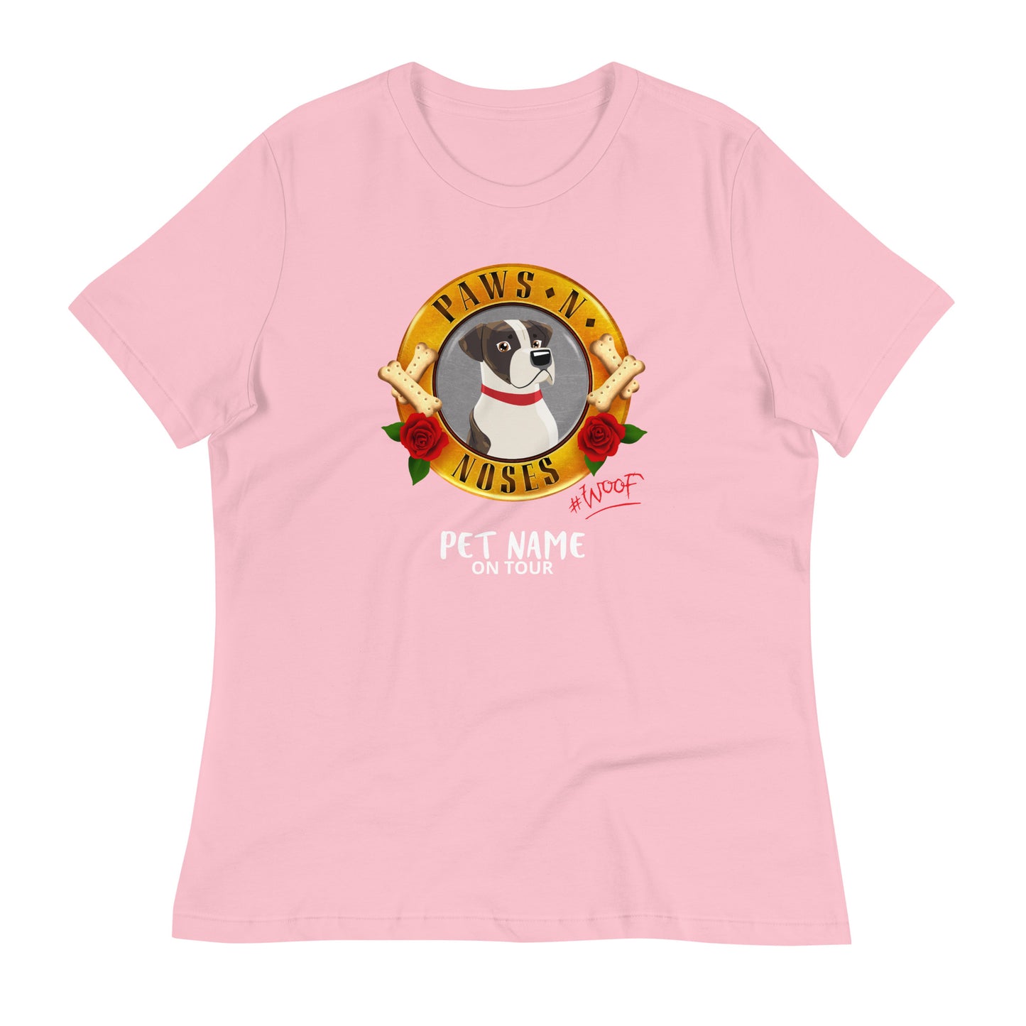 American Bulldog (Brown White tt1) -  Women's Paws 'n' Noses T-Shirt
