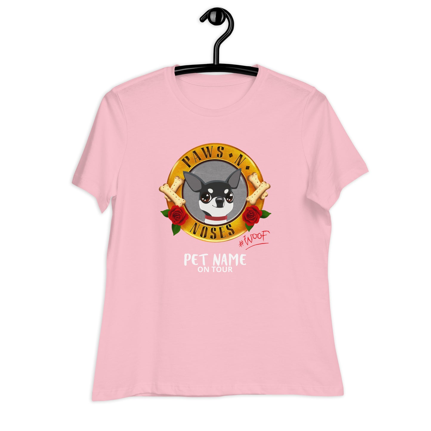 Chihuahua (Black/White) -  Women's Paws 'n' Noses T-Shirt