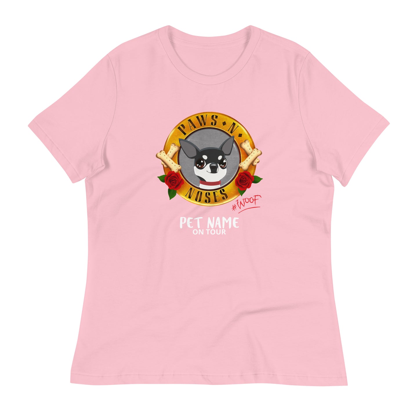 Chihuahua (Black/White) -  Women's Paws 'n' Noses T-Shirt