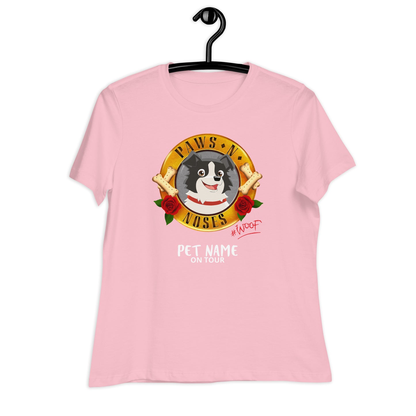 Border Collie (Black/White) -  Women's Paws 'n' Noses T-Shirt