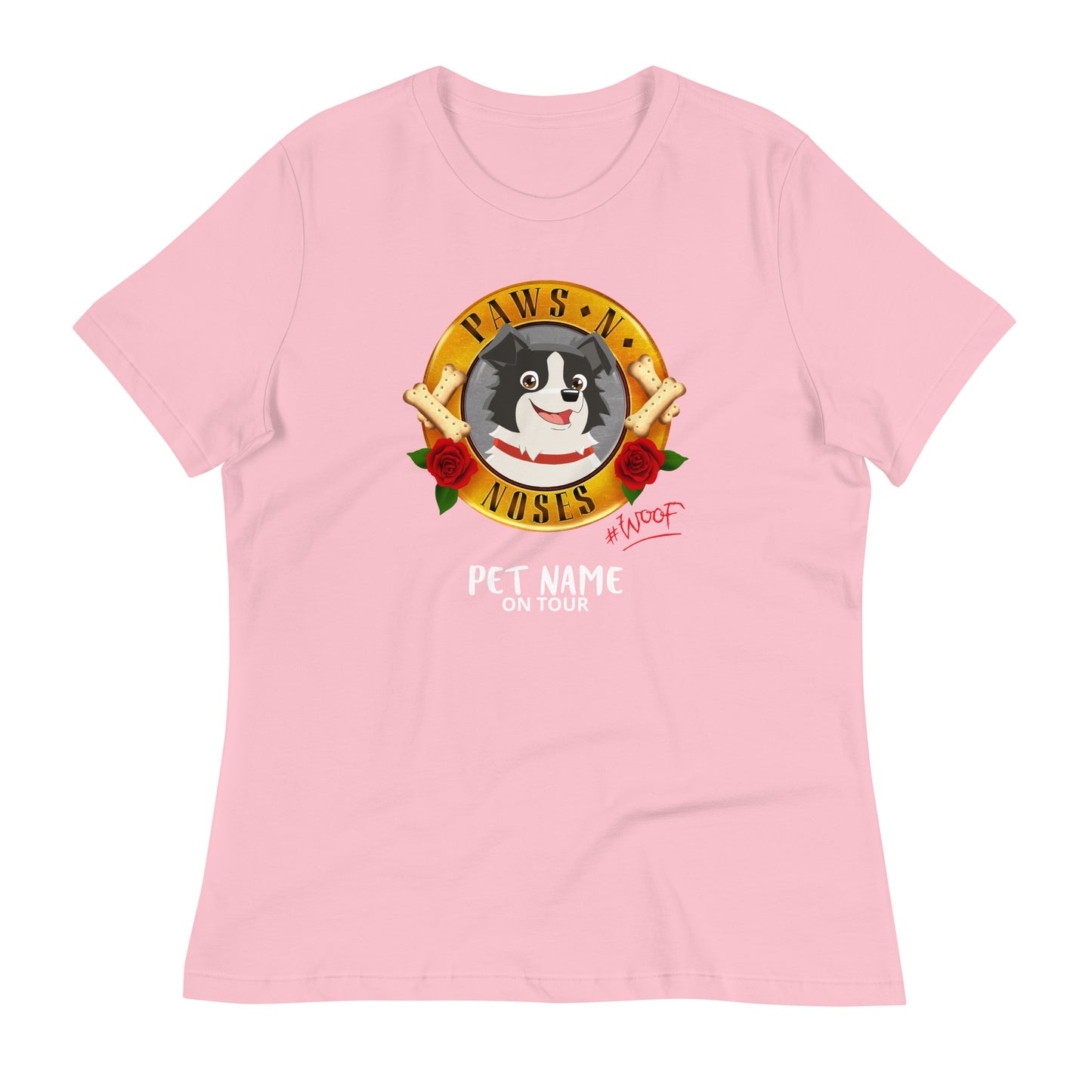 Border Collie (Black/White) -  Women's Paws 'n' Noses T-Shirt