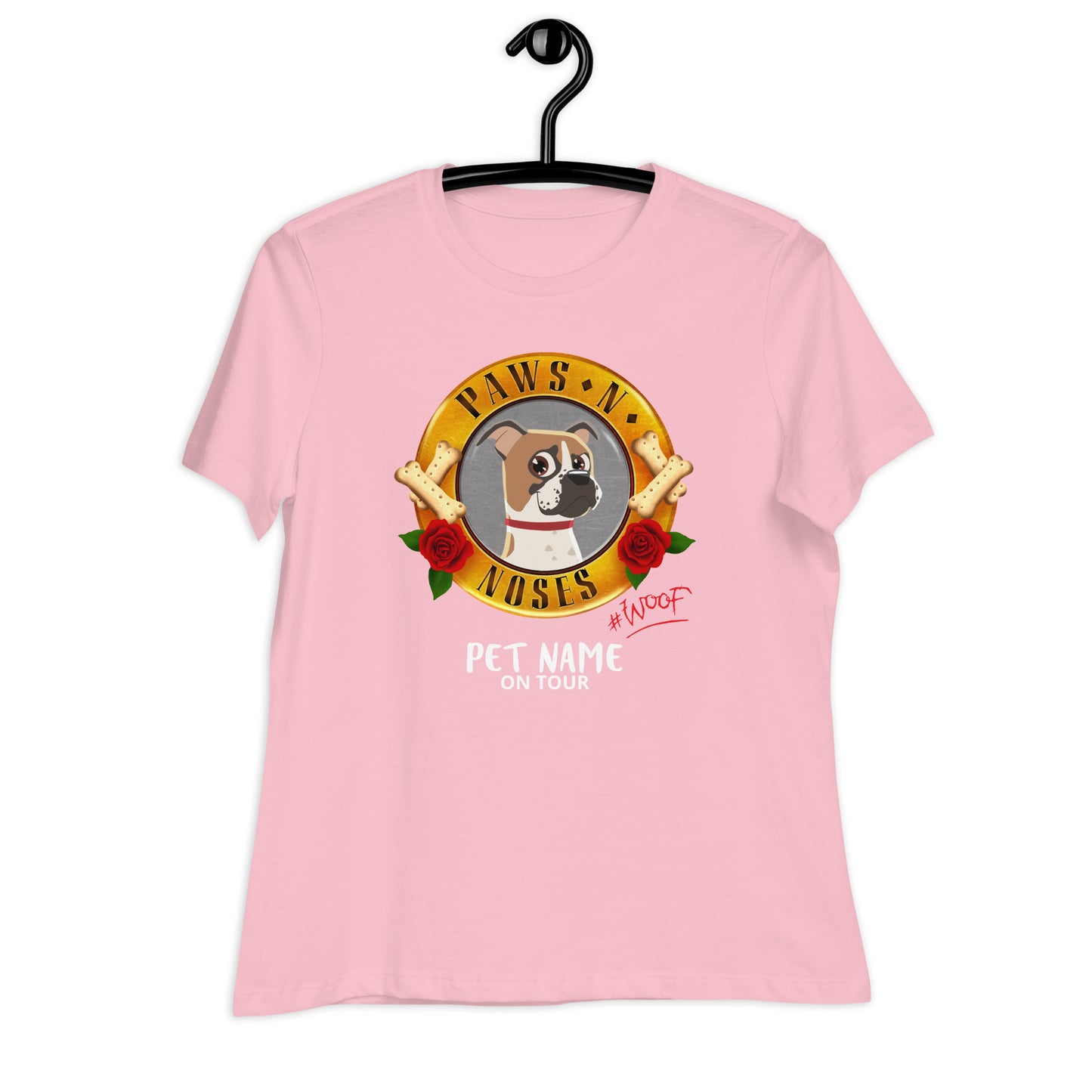 Boxer (Brown/White) -  Women's Paws 'n' Noses T-Shirt