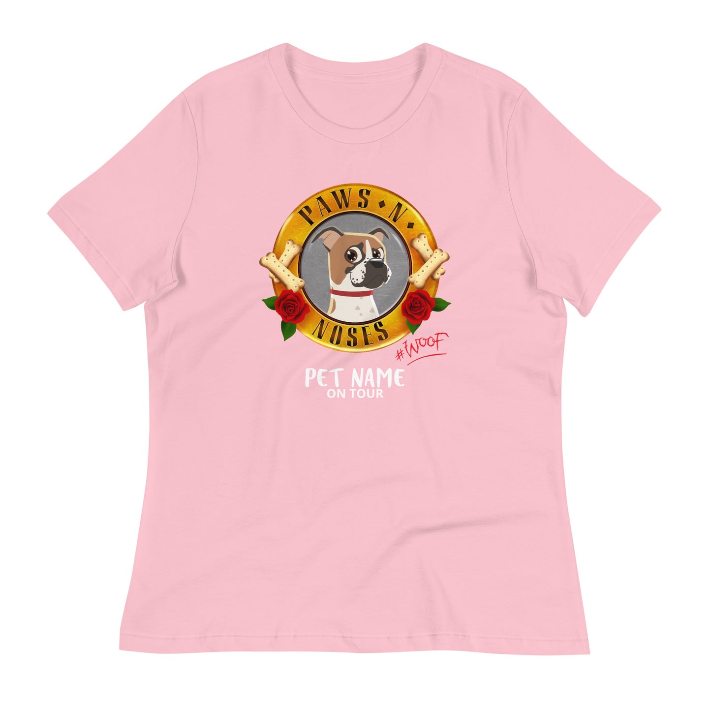 Boxer (Brown/White) -  Women's Paws 'n' Noses T-Shirt
