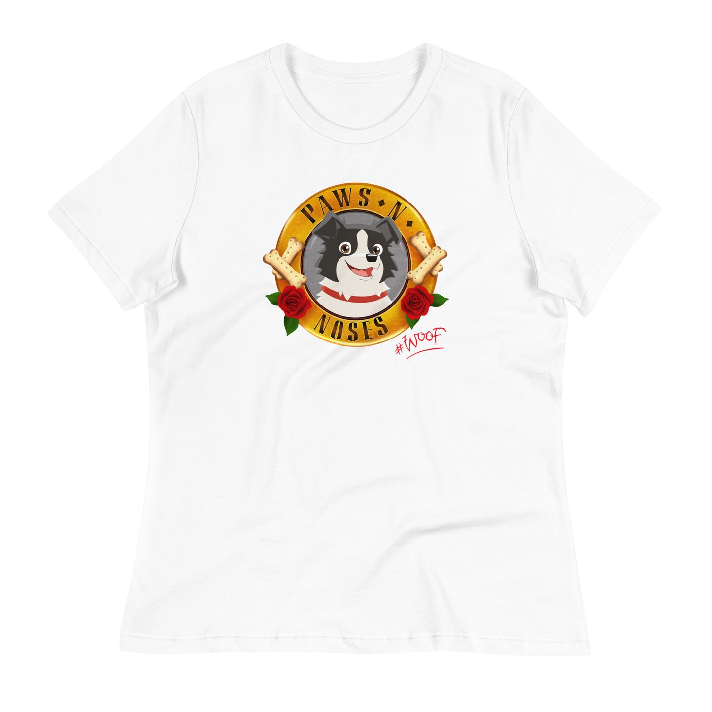 Border Collie (Black/White) -  Women's Paws 'n' Noses T-Shirt