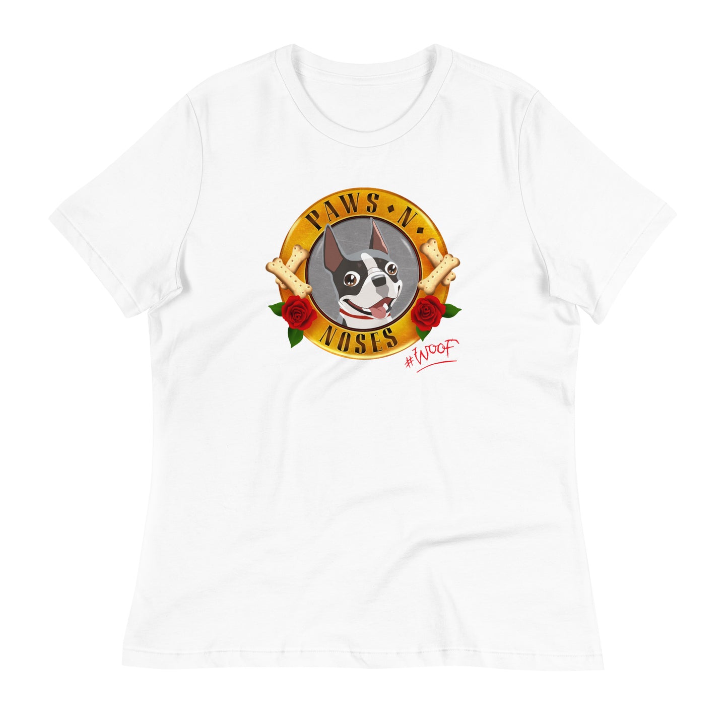 Boston Terrier (Black/White) -  Women's Paws 'n' Noses T-Shirt