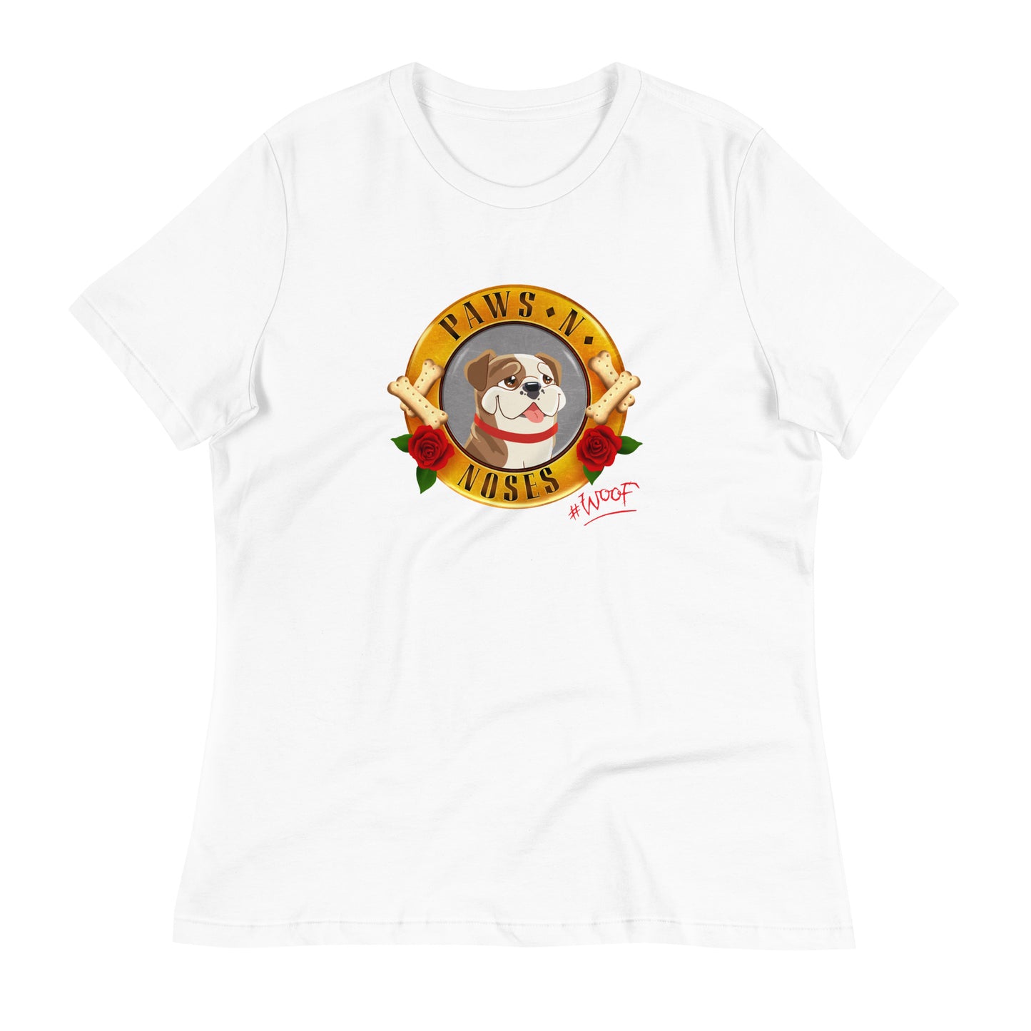 Bulldog (Lt Brown/White) - Women's Paws 'n' Noses T-Shirt