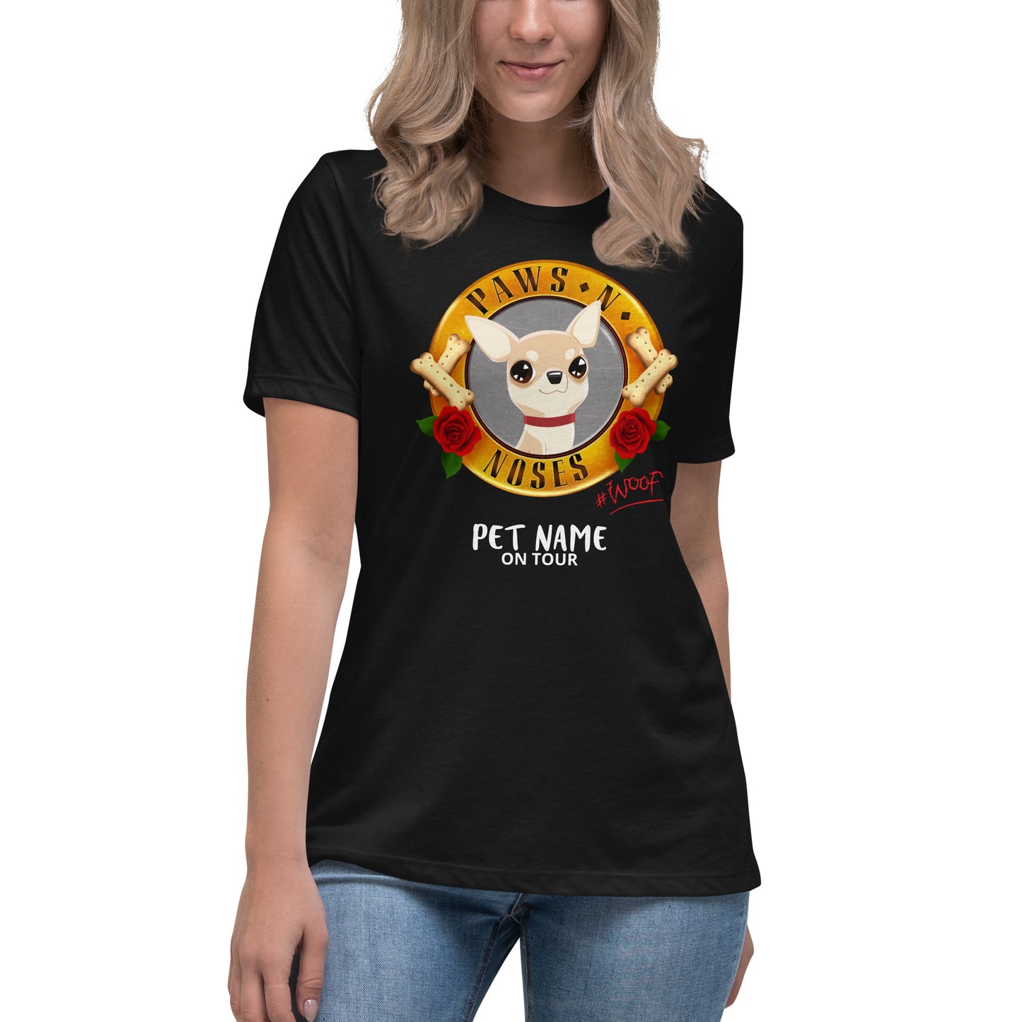 Chihuahua (Brown/White) -  Women's Paws 'n' Noses T-Shirt