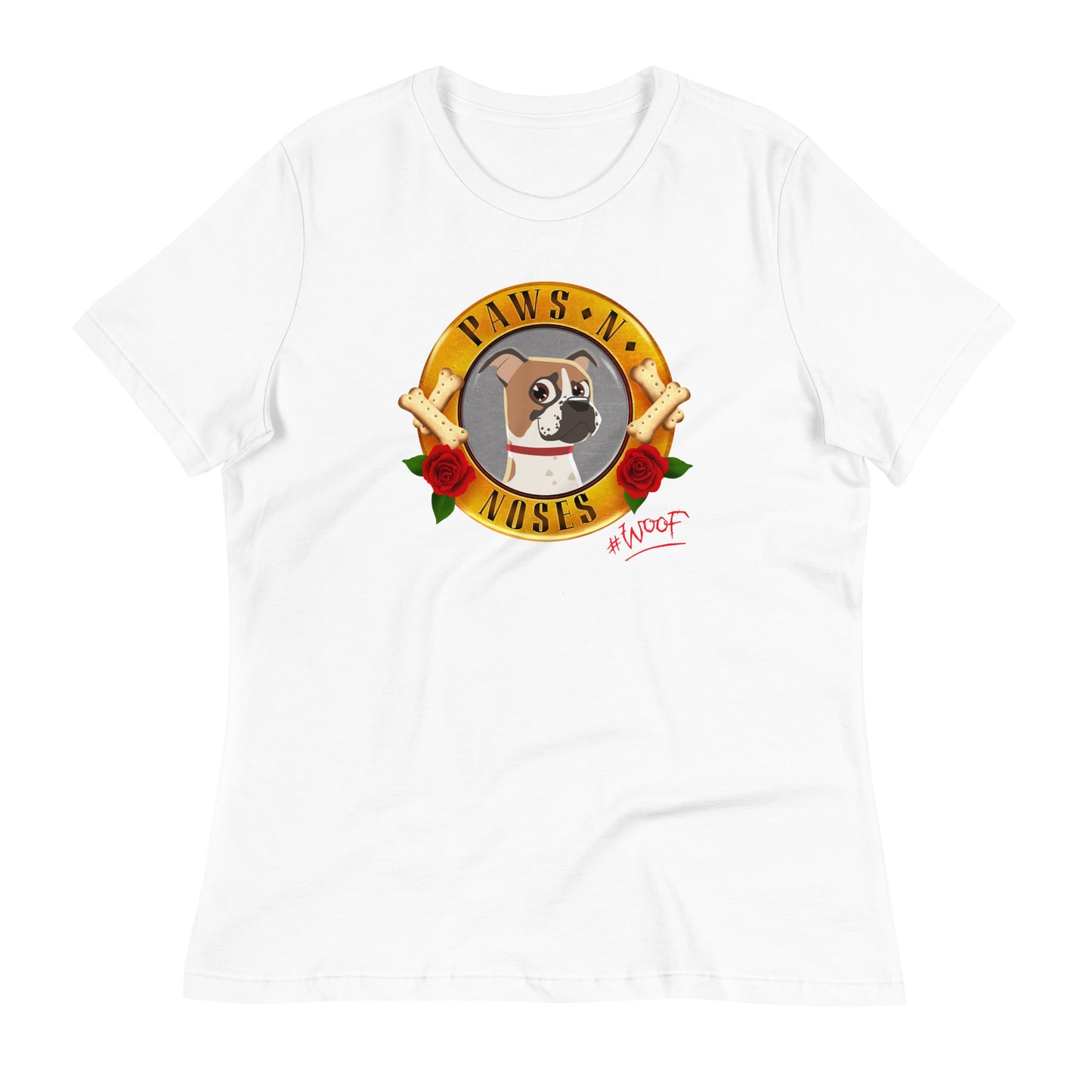 Boxer (Brown/White) -  Women's Paws 'n' Noses T-Shirt